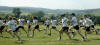Key stage 2 children starting their cros country run at Oxenhope Priimary School's Sports Day