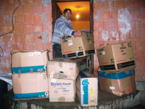 This is Pastor Ishtvan loading as much as he can in his very small humble ho