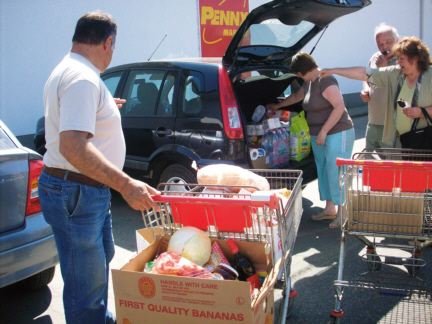 WE take Pastor Dani and Kati shopping, so they can feed the poor children of the village