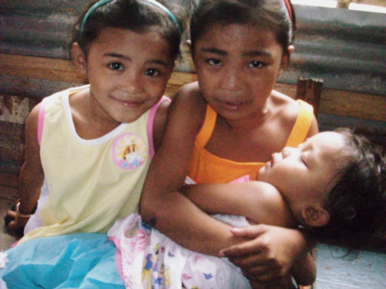 Alice who had operation cleft doing child care